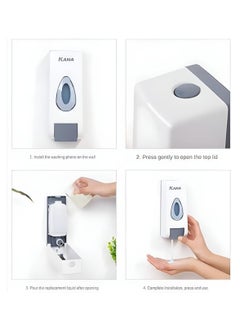Kana Wall Mounted Soap Dispenser 360ml - Multi-Purpose Liquid Hand Sanitizer & Soap Pump for Kitchen, Bathroom, and Office - Hygienic & Easy Installation  - Image 2