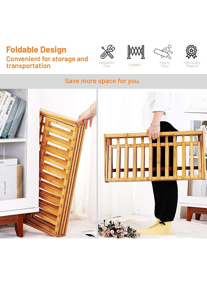 Home Pro Foldable 3-Tier Bamboo Shoe Rack Multipurpose,Shoe Shelf Holder Free Standing Shoe Rack