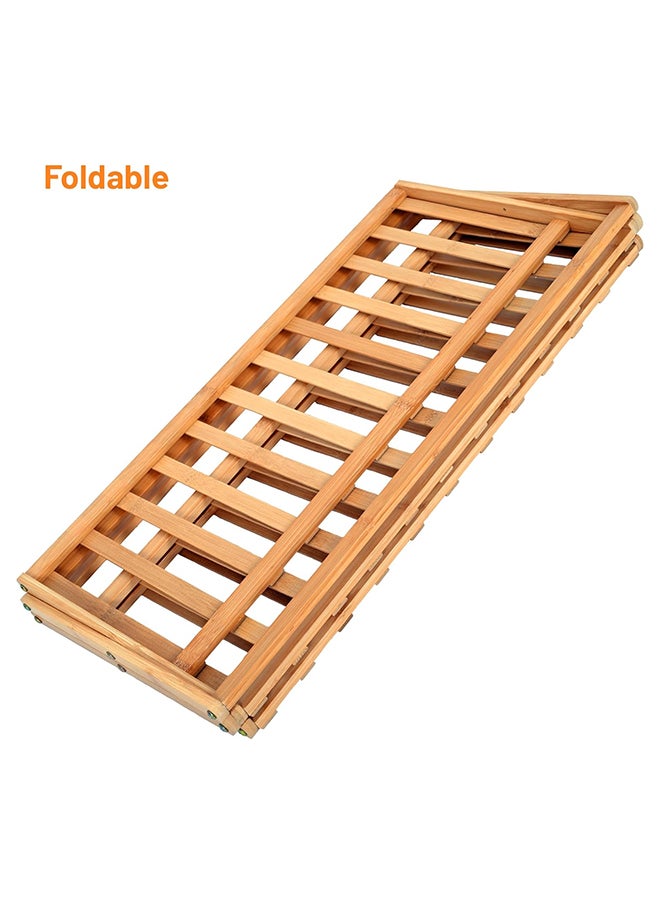Home Pro Foldable 3-Tier Bamboo Shoe Rack Multipurpose,Shoe Shelf Holder Free Standing Shoe Rack