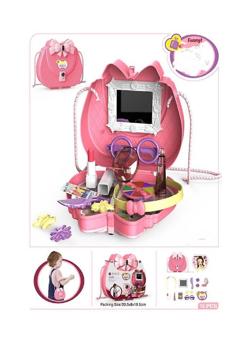 Girls Shoulder Bag Portable Play House Makeup Tools Set - Image 1