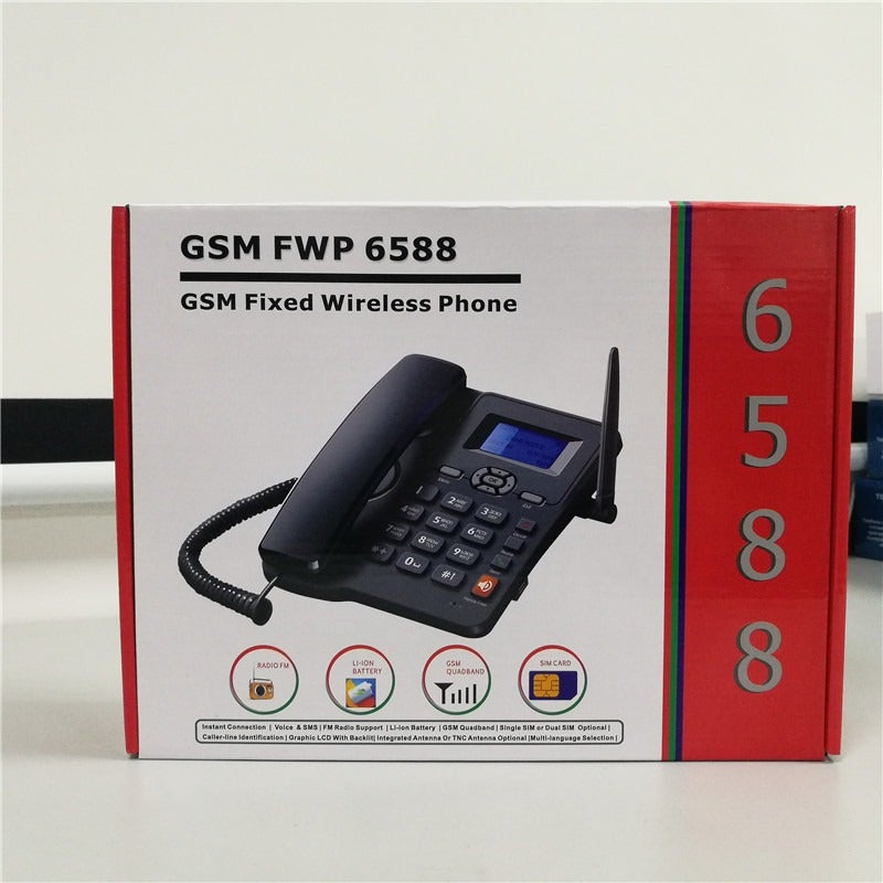 هاتف ثابت لاسلكي 2G GSM مخصص للتصدير، هاتف فندقي يدعم لغات متعددة وشريحة واحدة/شريحتين