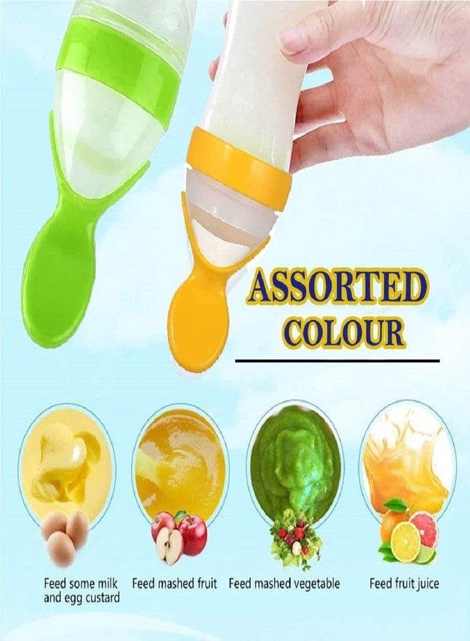 PUTHAK Babies Veggie Feed Nibbler - Feeding Bottle & Fruit Nibbler with Baby Temperature Sensing Spoon for Newborn Baby Pack of 3 (Age 3 to 18 Month) - Image 3