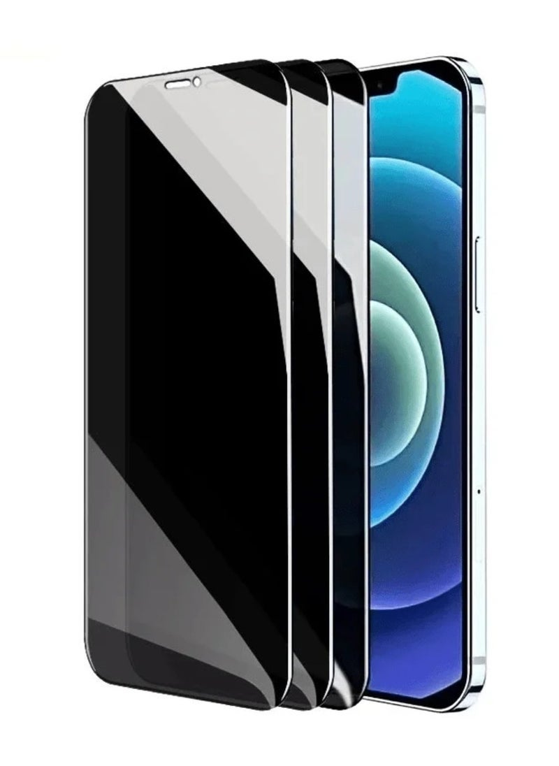 JAJEEK iPhone Tempered Glass 3 Pack Privacy Screen Protector Set For iPhone 13 Privacy Screen Protector 6.6 Inch Anti-Spy Tempered-Glass, Scratch Resistant iPhone Glass Full-Coverage Glass iPhone 13 Screen Protector - Image 1