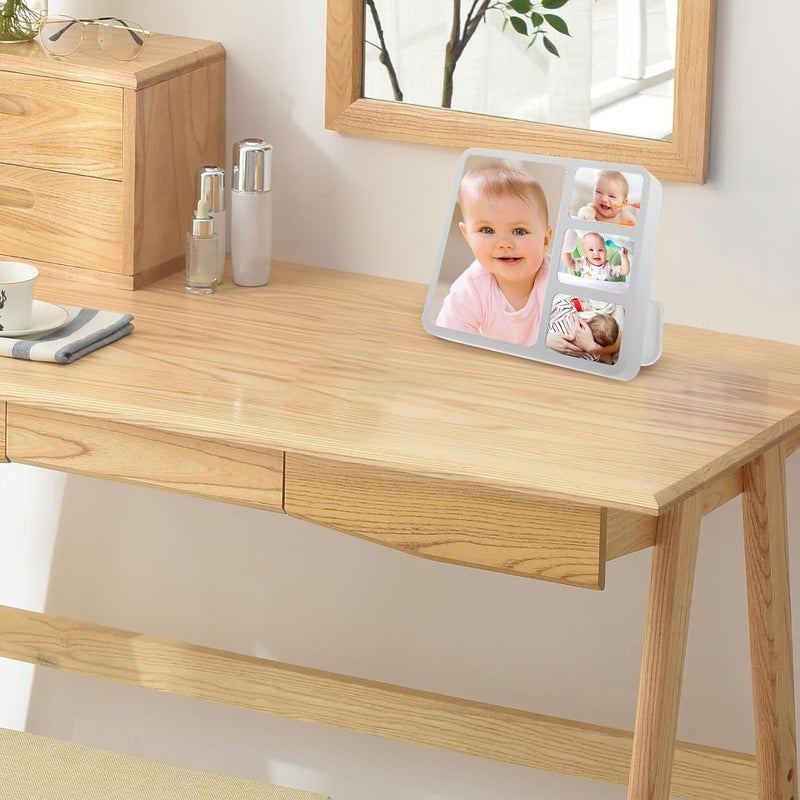 Toyvian 4-compartment Collage Picture Frame Combined Photo Display Frame for Home Décor Multi-hole Tabletop Art Photo for Family and Office Display - Image 5
