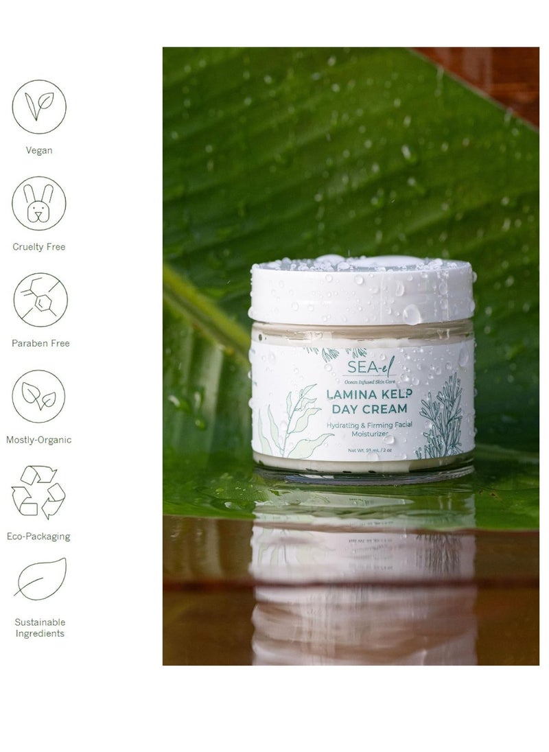 Sea-El Lamina Sea Kelp Day Cream Hydrating & Firming Anti Aging Glow Natural & Organic Dry Skin Care - Daily Face Moisturizer for Women & Men - 2 Oz  - Image 3