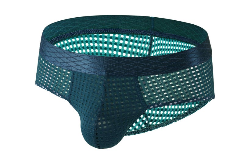 Japanese And Korean Style Breathable Men'S Large Mesh Low-Rise Wide Waistband Briefs E-109 - Image 1
