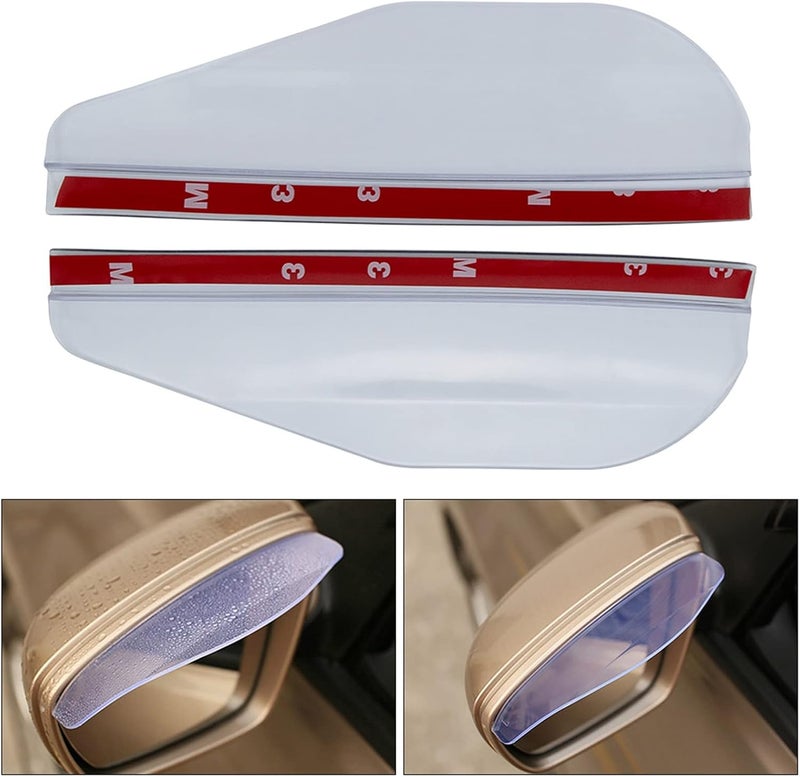 DEMULAX Car Rear View Side Rain Shield - 2 Pcs - Image 3