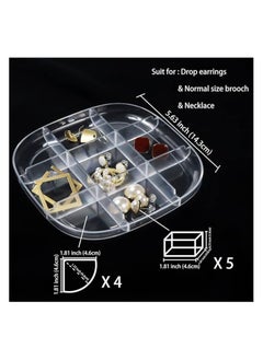 Generic 3-layer tray white clear acrylic jewelry organizer box, earring necklace display storage jewelry boxes for women girl, dresser organizers and storage (Clear)  - Image 3
