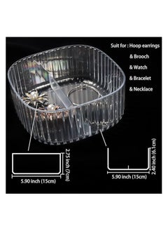 Generic 3-layer tray white clear acrylic jewelry organizer box, earring necklace display storage jewelry boxes for women girl, dresser organizers and storage (Clear)  - Image 5