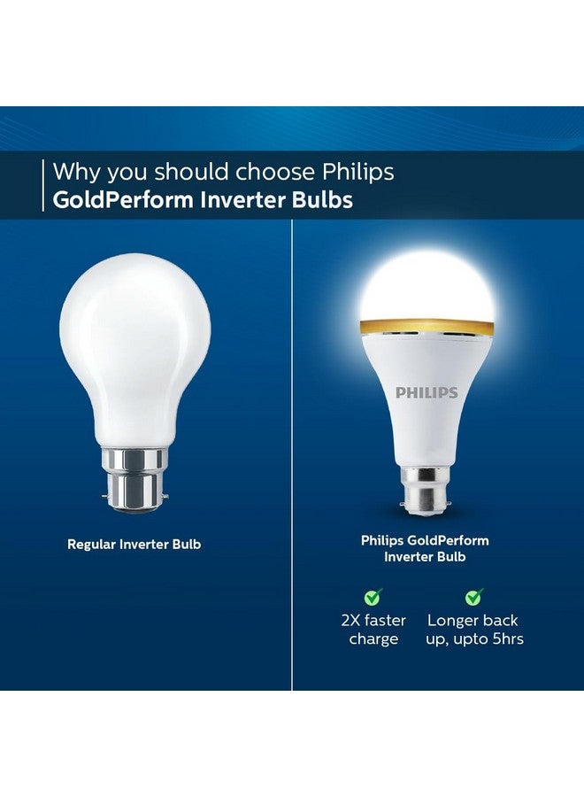 PHILIPS 9W B22 LED Emergency Bulb | 2x Fast Charging LED Bulb for Power Cuts & Longest Backup upto 5 hrs | Color: Crystal White | Pack of 1 | Gold Perform Series - Image 4