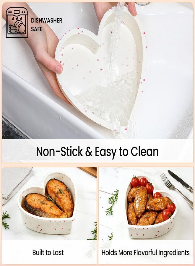 اس جي قوالب كيك سيليكون على شكل قلب من SJ، قالب كيك غير لاصق مقاس 10 بوصات، قالب خبز كيك سيليكون على شكل قلب خالٍ من مادة BPA، آمن للاستخدام في الفرن وغسالة الصحون - Heartdot - Image 5