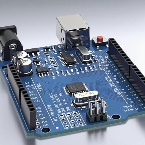Hczykya UNO R3 Board ATmega328P with USB Cable(Arduino-Compatible) for Arduino, Input Voltage 7-12V, 16MHZ,14 Digital 1/0 pins Support PWM, SRAW 2KB, Compatible with RPi 4B/3B+/3B/2B/B+/Zero/Zero W - Image 2