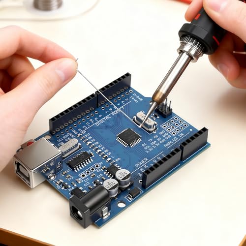 Hczykya UNO R3 Board ATmega328P with USB Cable(Arduino-Compatible) for Arduino, Input Voltage 7-12V, 16MHZ,14 Digital 1/0 pins Support PWM, SRAW 2KB, Compatible with RPi 4B/3B+/3B/2B/B+/Zero/Zero W - Image 5