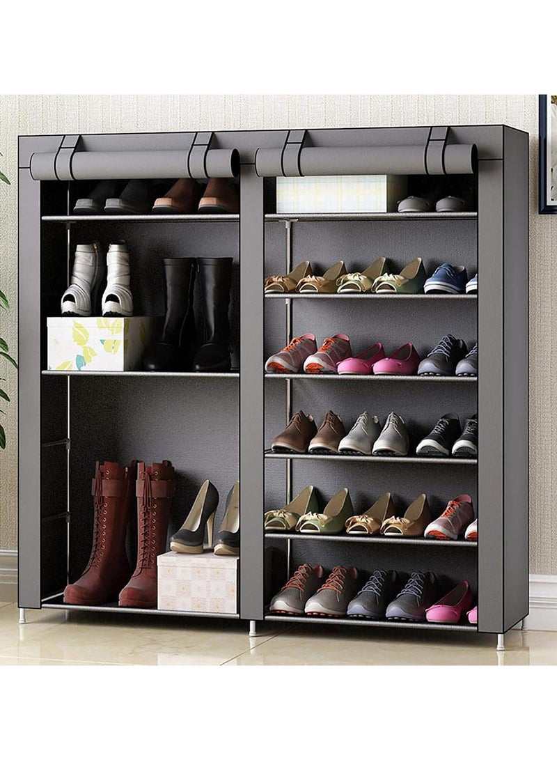 BLOOMING TIME 12 Tier Shoe Rack, Shoe Storage Hold up to 36 Pairs Shoes With No-woven Fabric Cover,Multi-layer Shoe Storage Cabinet 116cm X 30cm X 105cm - Image 5