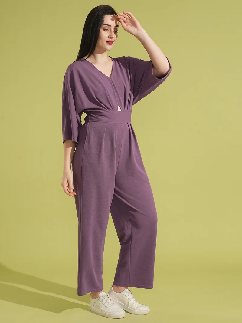 globus Women V-Neck Basic Jumpsuit
