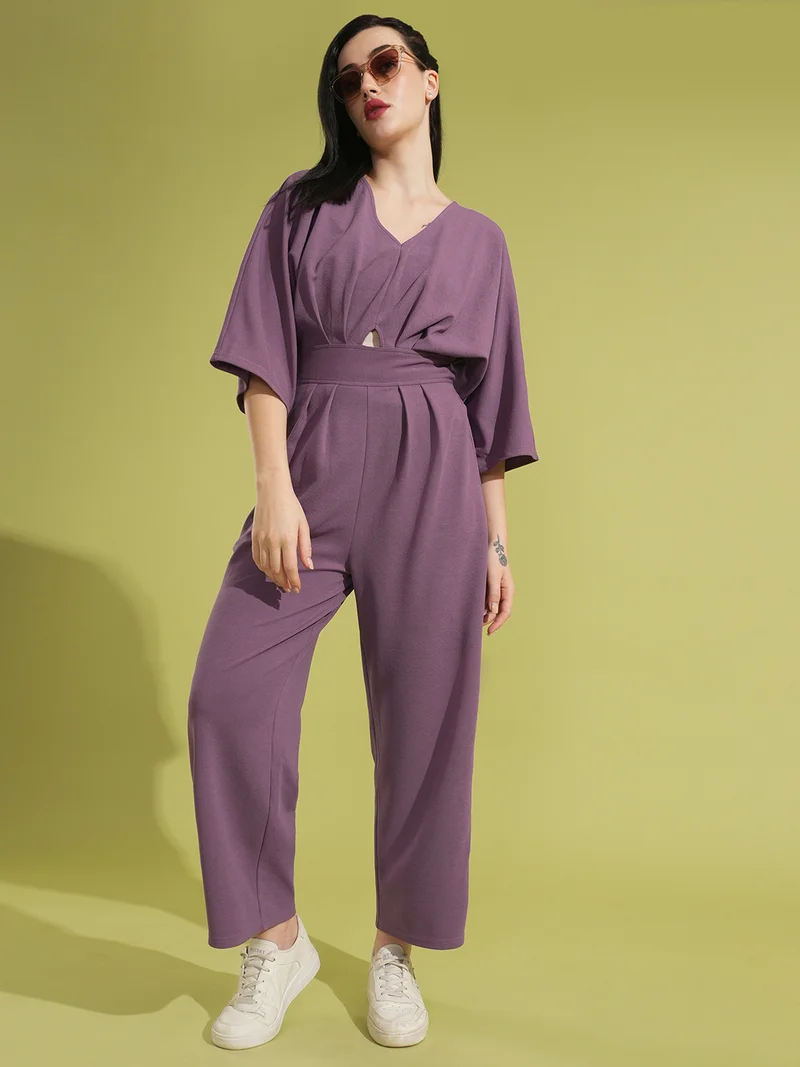 globus Women V-Neck Basic Jumpsuit