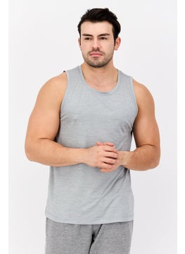 Legend Men Sportswear Sleeveless Training Tank Top, Light Grey  - Image 1