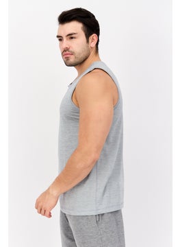 Legend Men Sportswear Sleeveless Training Tank Top, Light Grey  - Image 2