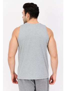 Legend Men Sportswear Sleeveless Training Tank Top, Light Grey  - Image 3