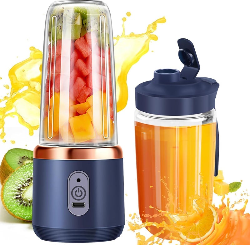 Qlect Portable Blender for Smoothies & Juices | 400ML Compact Jar for Soft Fruits | 40W Motor Crushes Ice | Auto-Stop After 40s | 1500mAh Rechargeable Juicer with Built-in Jar - Image 1