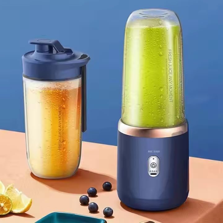 Qlect Portable Blender for Smoothies & Juices | 400ML Compact Jar for Soft Fruits | 40W Motor Crushes Ice | Auto-Stop After 40s | 1500mAh Rechargeable Juicer with Built-in Jar - Image 2