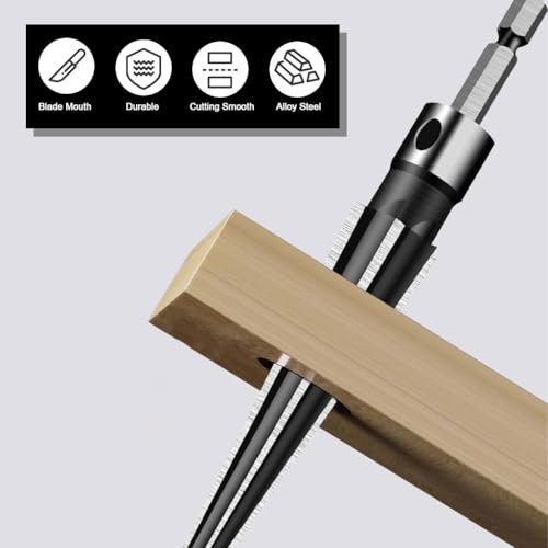 Serplex® 2Pcs Hand Reamer Set 3-13mm, T Handle Tapered Reamers with Detachable Cross Bar, 1/4" Hex Shank, Manual & Power Tool Use, Carbide Alloy, for Wood, Metal, Plastic DIY & Professional Repair - Image 4