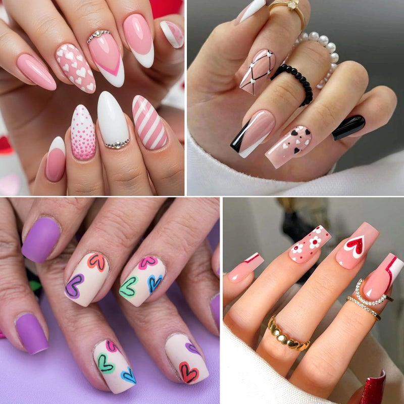 Gorvalin Nail Art Pens for Nail Painting, 12 Colors 0.7mm Nail Art Marker Pens for Valentine' Day Painting Nail Point Graffiti Dotting Liner Pen for Home Salon Quick Dry Manicure - Image 4