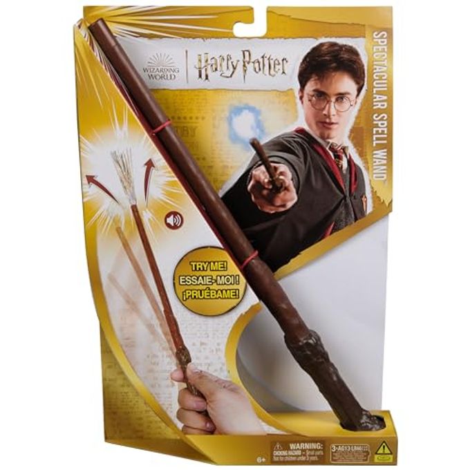 WIZARDING WORLD , Harry Potter 11-inch Spectacular Spell Magic Wand with Sparkle Visual Effect & Sounds, Kids Toys, Accessory for Halloween Costumes - Image 4