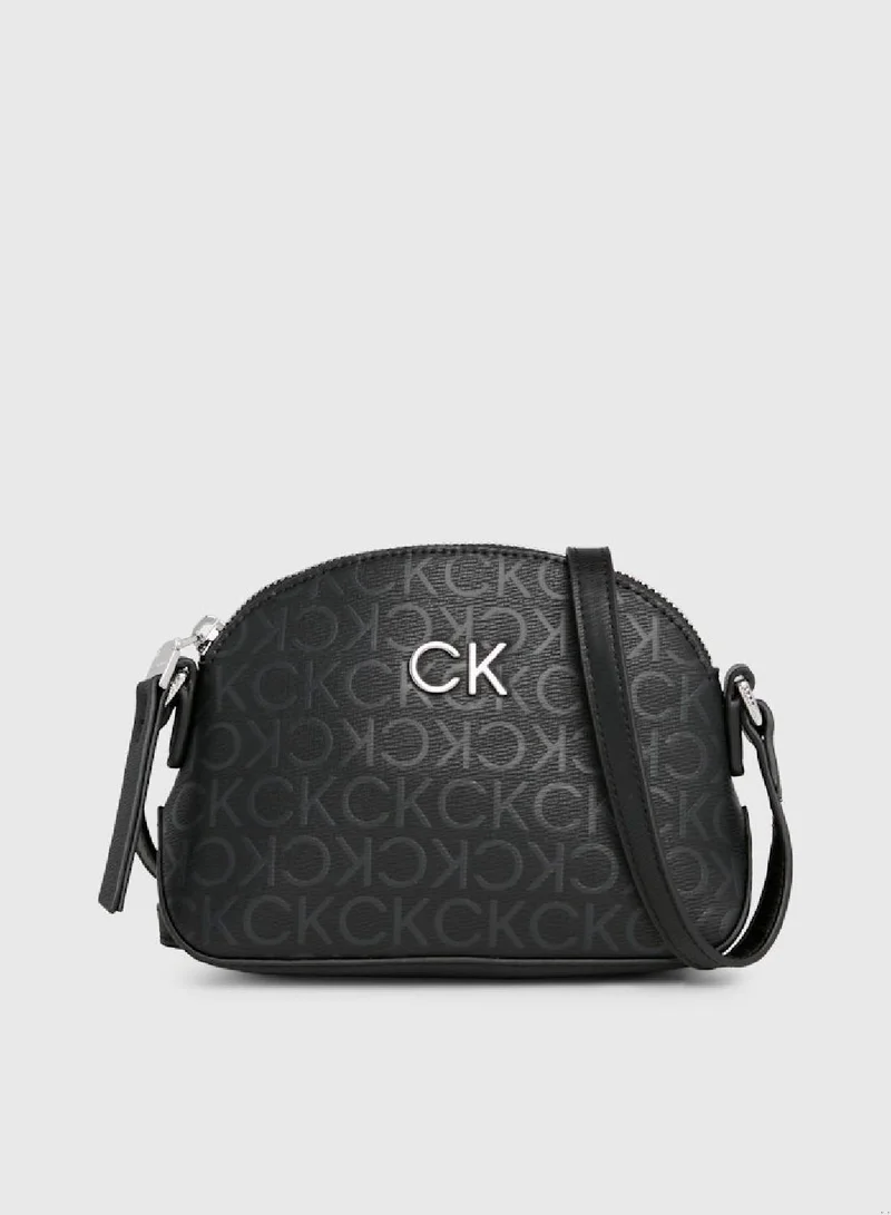 CALVIN KLEIN Women's Small Logo Crossbody Bag - Polyester, Black