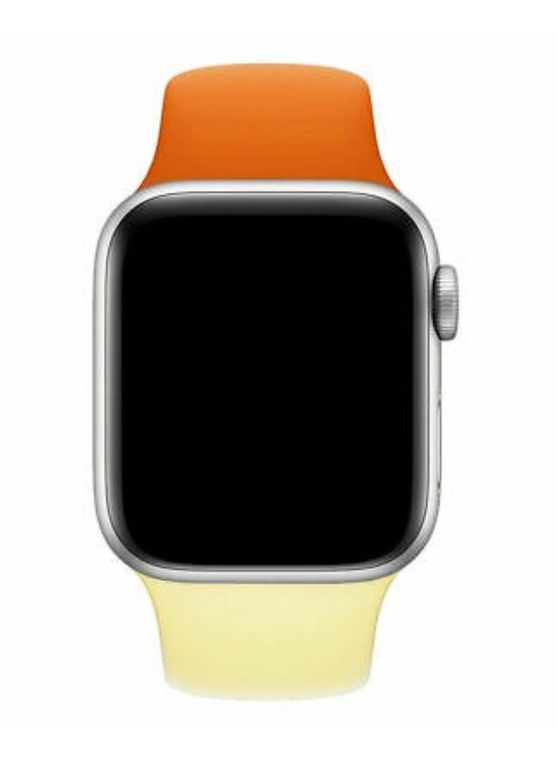 Dual Color Soft Silicone Watch Strap For Apple Watch Band 42mm/44mm/45mm For iWatch Series 7/6/SE/5/4/3/2/1/ - Image 2