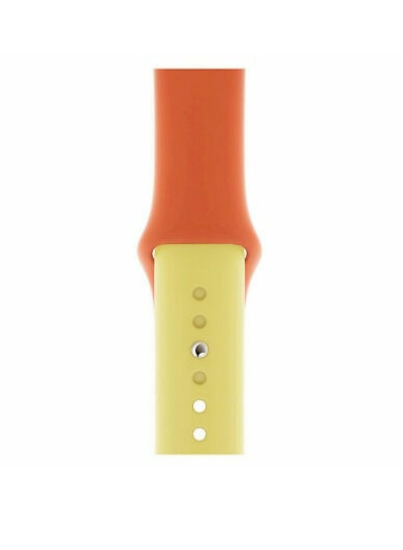 Dual Color Soft Silicone Watch Strap For Apple Watch Band 42mm/44mm/45mm For iWatch Series 7/6/SE/5/4/3/2/1/ - Image 3