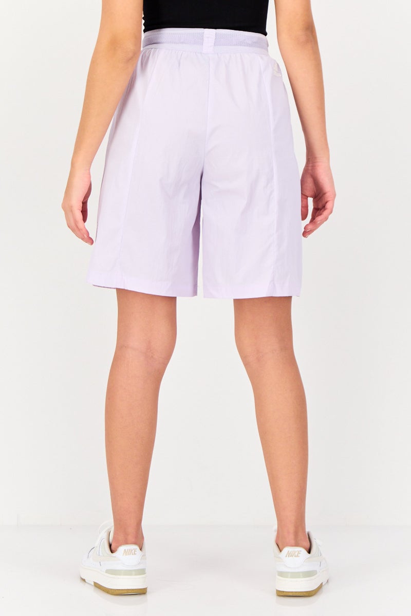 Adidas Women Sportswear Fit Drawstring Training Shorts, Lavender - Image 2