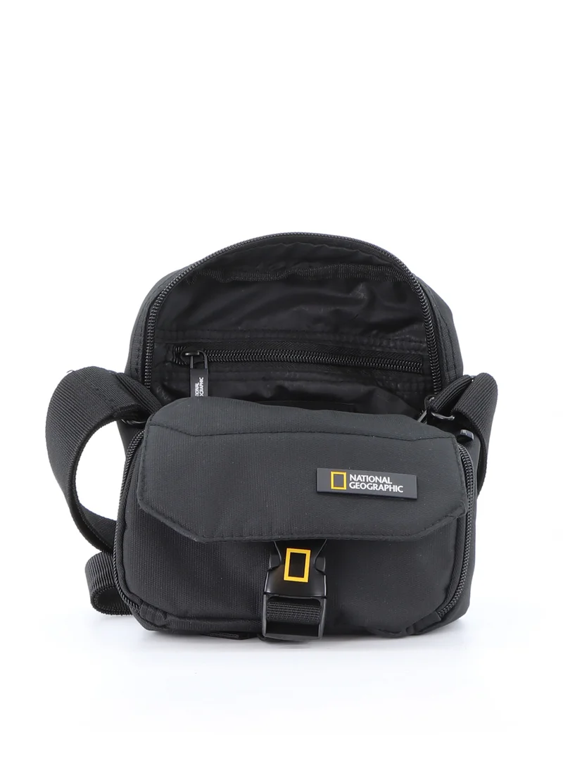 NATIONAL GEOGRAPHIC National Geographic Pro Utility Bag with Front Expander Black - Expandable Crossbody Bag for Men and Women, Shoulder Bag, Portable Organizer, Sustainable Material and Eco Friendly