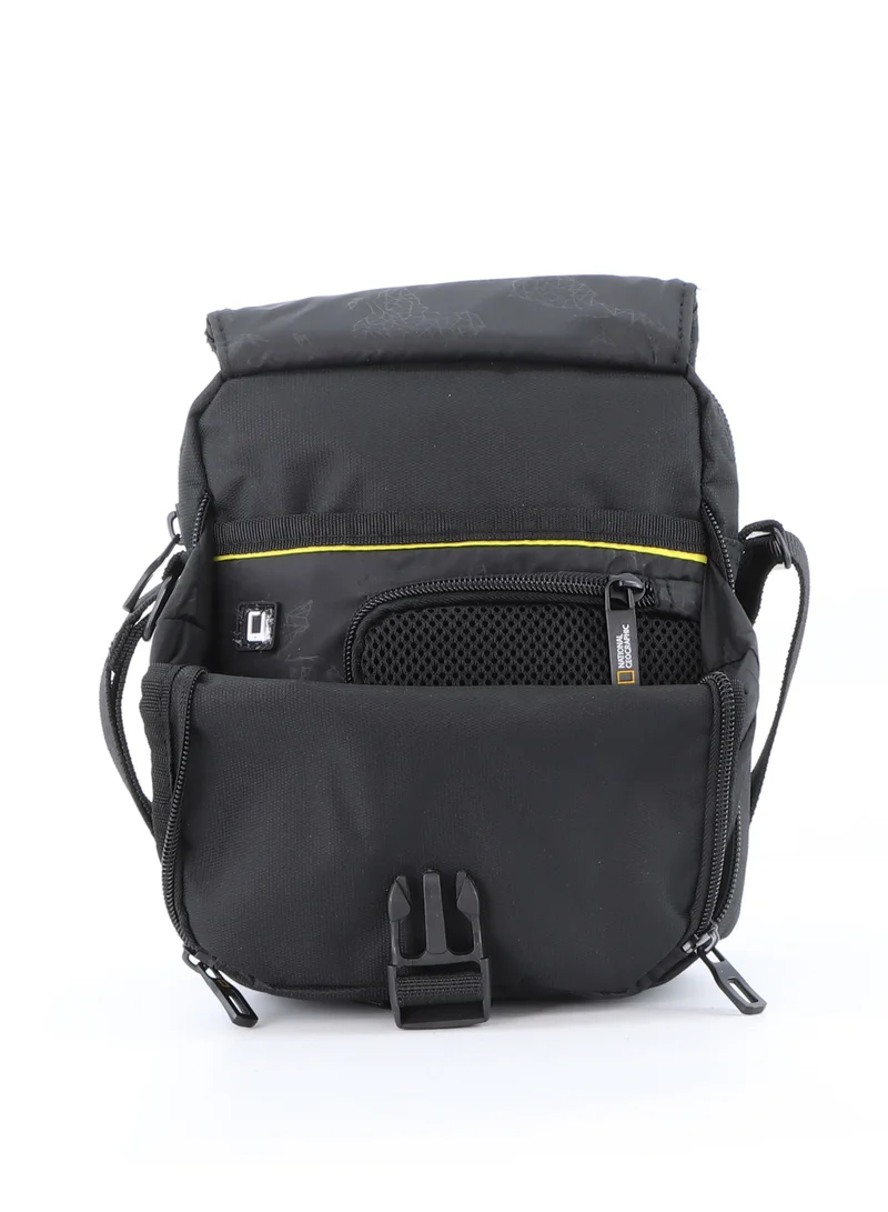 NATIONAL GEOGRAPHIC National Geographic Pro Utility Bag with Front Expander Black - Expandable Crossbody Bag for Men and Women, Shoulder Bag, Portable Organizer, Sustainable Material and Eco Friendly