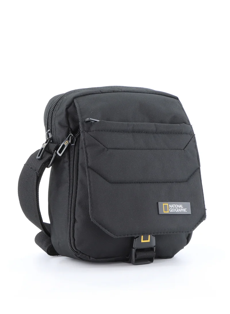 NATIONAL GEOGRAPHIC National Geographic Pro Utility Bag with Front Expander Black - Expandable Crossbody Bag for Men and Women, Shoulder Bag, Portable Organizer, Sustainable Material and Eco Friendly