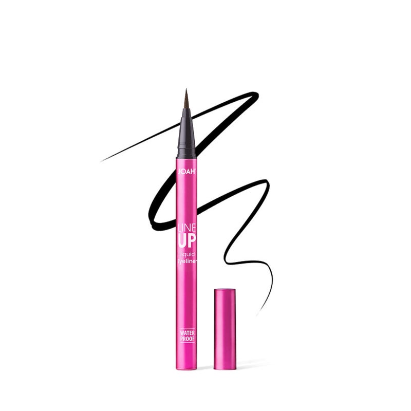 JOAH Line Up Liquid Eyeliner with Precision Felt Tip, Fast-Drying & Waterproof, Long Lasting, Smudge Proof Eye Liner, Effortless Control, Biotin Infused, Black - Image 1