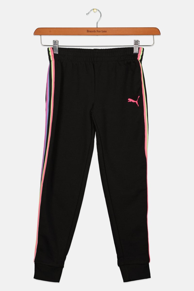 PUMA Kids Girl Sportswear Fit Brand Logo Outdoor Sweatpants, Multicolor - Image 1