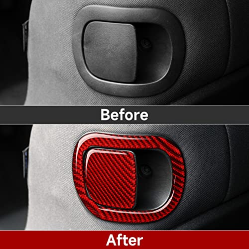 BRMYL Car Seat Adjustment Button Trim Decals for 2015-2023 Dodge Challenger Accessories Carbon Fiber Stickers - Image 3