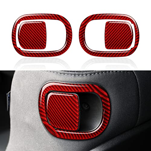 BRMYL Car Seat Adjustment Button Trim Decals for 2015-2023 Dodge Challenger Accessories Carbon Fiber Stickers - Image 1