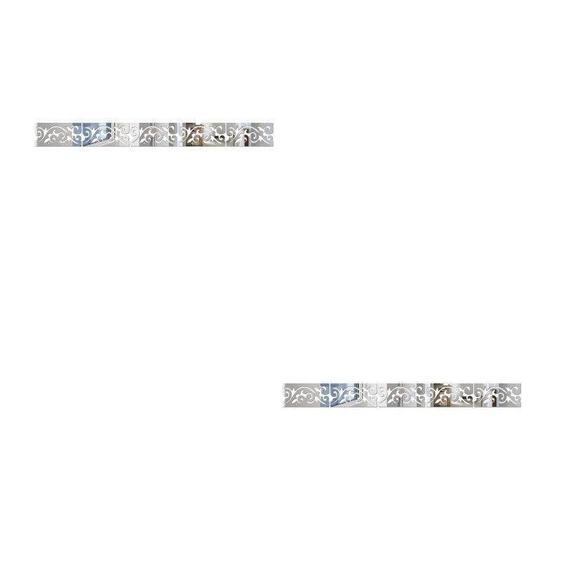 🏠 ملصق جدار مرآة أكريليك حجم كبير فضي - Image 1