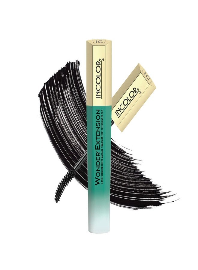 INCOLOR Wonder Extension Mascara | Lash Extension Effect, Lengthening & Curling Mascara | Waterproof, Smudge-Proof & Long-Lasting Eye Makeup - 9 ML - Image 2
