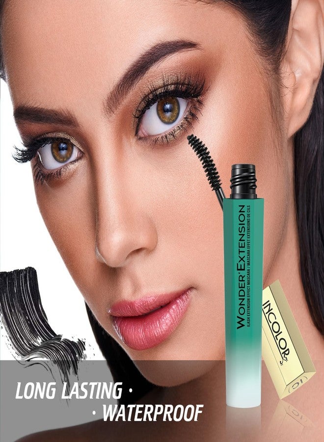 INCOLOR Wonder Extension Mascara | Lash Extension Effect, Lengthening & Curling Mascara | Waterproof, Smudge-Proof & Long-Lasting Eye Makeup - 9 ML - Image 4