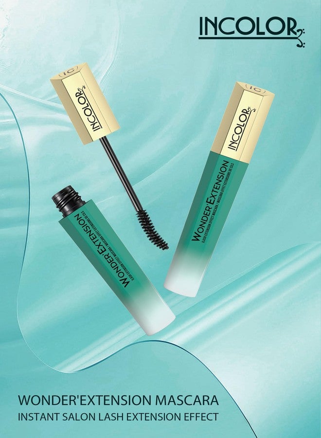 INCOLOR Wonder Extension Mascara | Lash Extension Effect, Lengthening & Curling Mascara | Waterproof, Smudge-Proof & Long-Lasting Eye Makeup - 9 ML - Image 3
