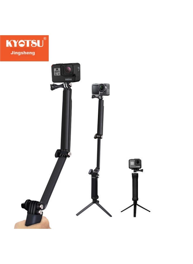 Kyotsu Three-fold Selfie Stick For Gopro 13/12/11/10/9, Dji Action 5/4/3 Action Cameras, Universal Three-axis Adjustable Arm Bracket, Portable Tripod Accessory - Image 1
