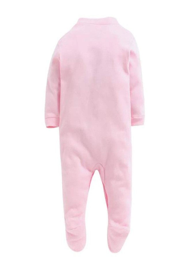 EIO Baby's Cotton All Over Print Sleepsuit Pack Of 3 (A-90-1_Pink_6 Months-9 Months) - Image 3