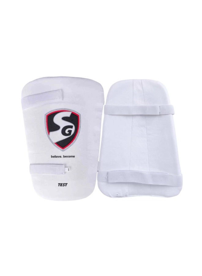 SG Test Cricket Single Thigh Guard (Believe.Become) Boys Junior Size Extra Small, Can be Used for Both Right and Left Hands - Image 1