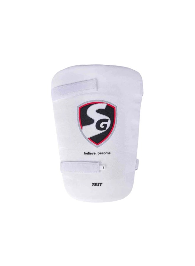 SG Test Cricket Single Thigh Guard (Believe.Become) Boys Junior Size Extra Small, Can be Used for Both Right and Left Hands - Image 2
