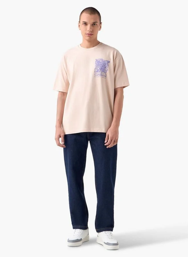 Splash FAV Museum Print T-shirt with Crew Neck