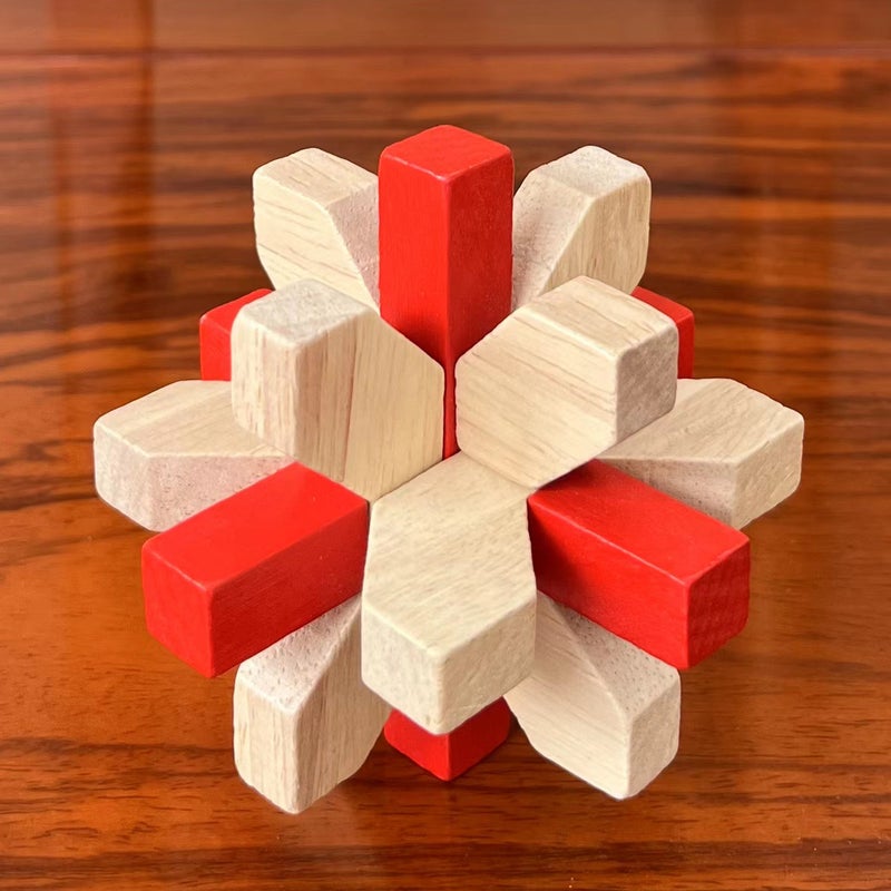 Wooden Toy Factory Full Set Kongming Lock Luban Color Kongming Lock Children Adult Educational Toys - Image 1