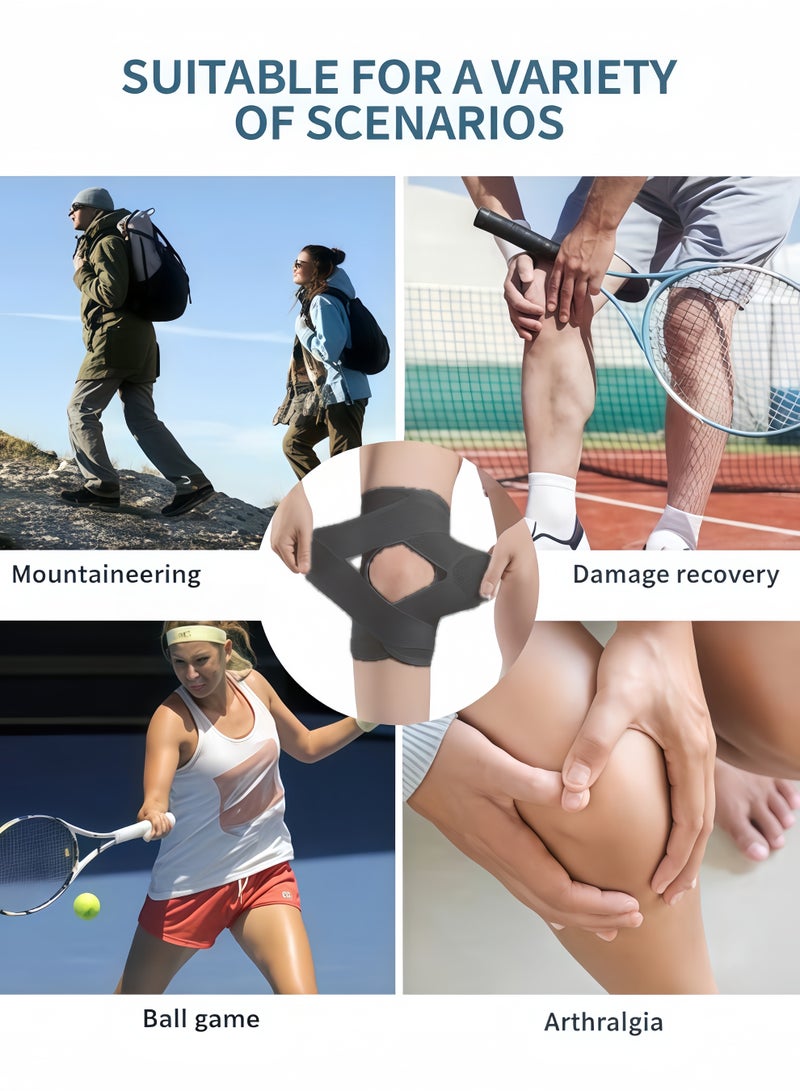 دعامة الركبة مع مثبت جانبي، واقي الركبة لآلام الركبة الممزقة في الغضروف المفصلي ACL MCL، التعافي من إصابات التهاب المفاصل، معدات الحماية الرياضية - Image 4